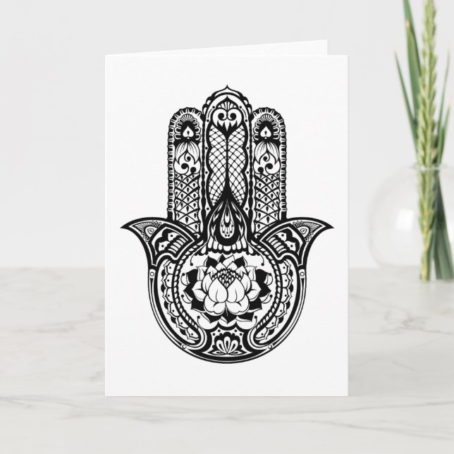 Inspired Hamsa Symbol Card (Front)