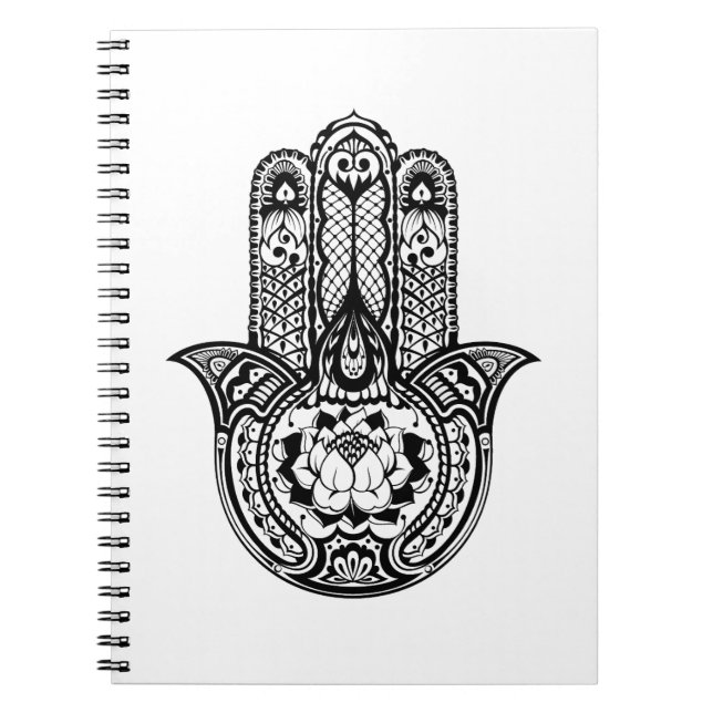Inspired Hamsa Symbol Notebook (Front)