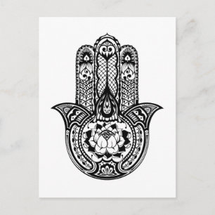 Inspired Hamsa Symbol Postcard