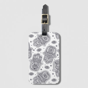 Inspired Hand Drawn Hamsa Luggage Tag