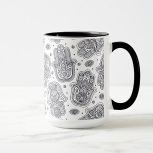 Inspired Hand Drawn Hamsa Mug