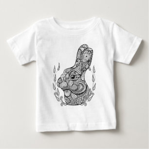 Inspired Head Of Rabbit In Wreath Baby T-Shirt