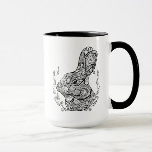 Inspired Head Of Rabbit In Wreath Mug