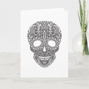 Inspired Human Skull Card