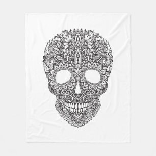 Inspired Human Skull Fleece Blanket