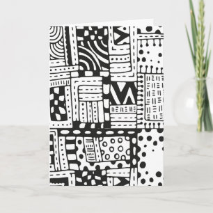 Inspired Indian Abstract Figures Card