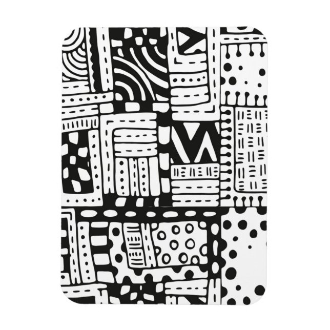 Inspired Indian Abstract Figures Magnet (Vertical)