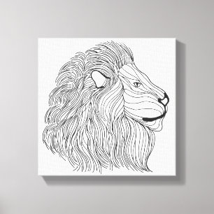 Inspired Lion Head 30 Canvas Print