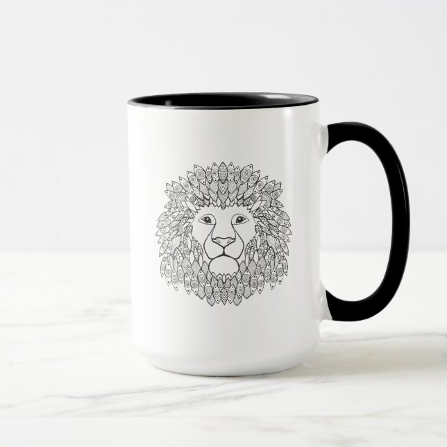 Inspired Lion Head 3 Mug (Right)