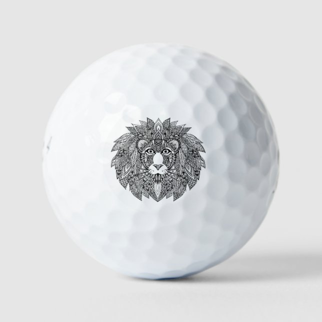 Inspired Lion Head 4 Golf Balls (Front)