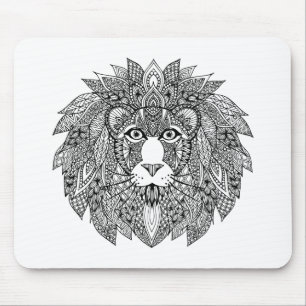 Inspired Lion Head 4 Mouse Pad