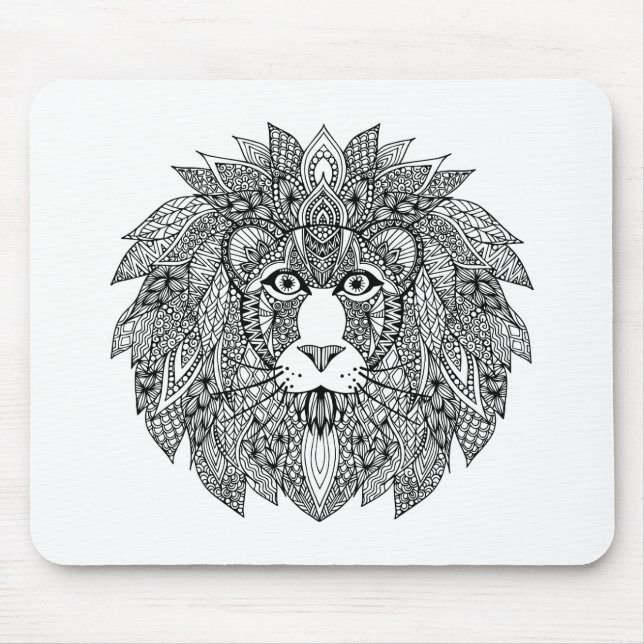 Inspired Lion Head 4 Mouse Pad (Front)