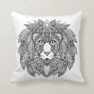 Inspired Lion Head 4 Throw Pillow