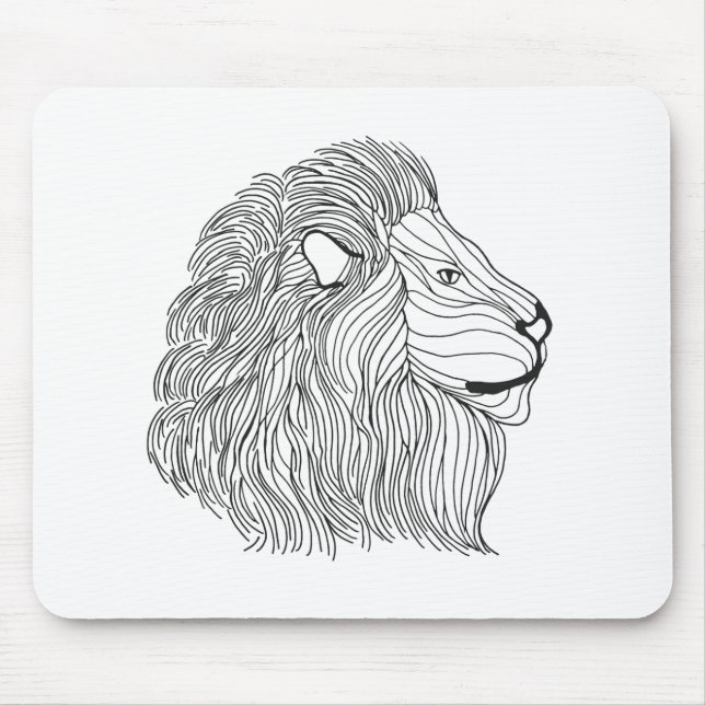Inspired Lion Head 5 Mouse Pad (Front)