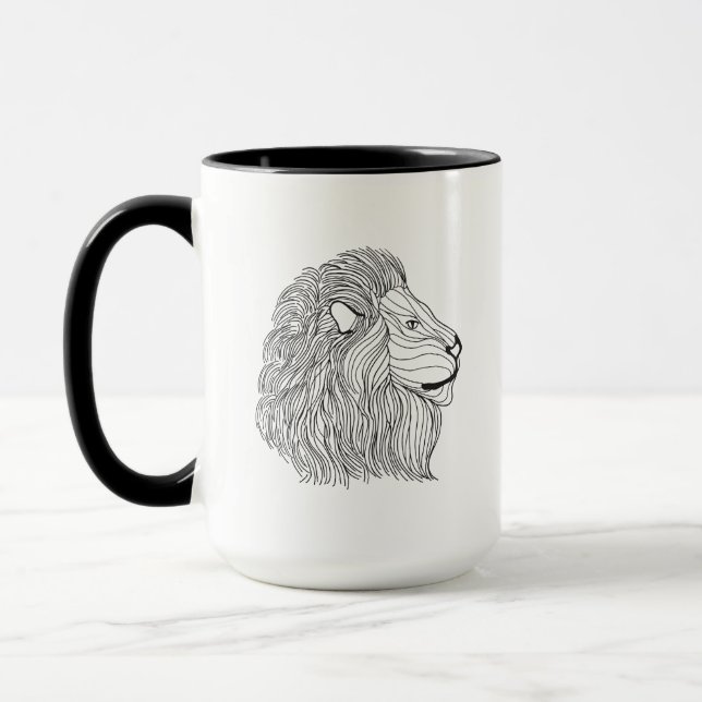 Inspired Lion Head 5 Mug (Left)