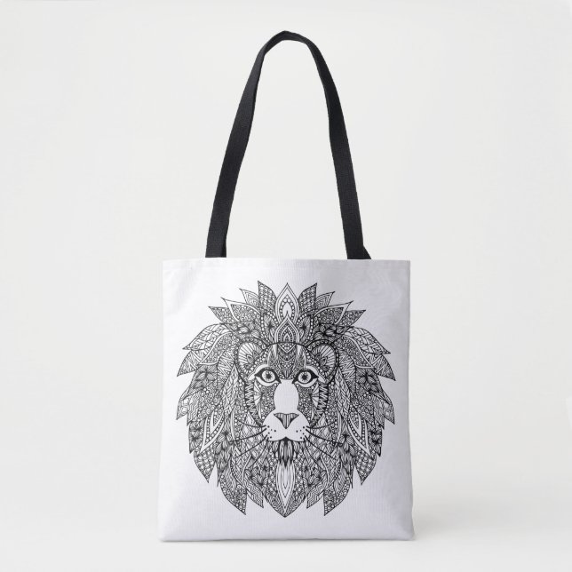 Inspired Lion Head 9 Tote Bag (Front)