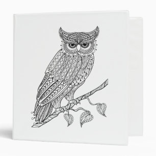 Inspired Magic Owl Sitting On Branch Binder
