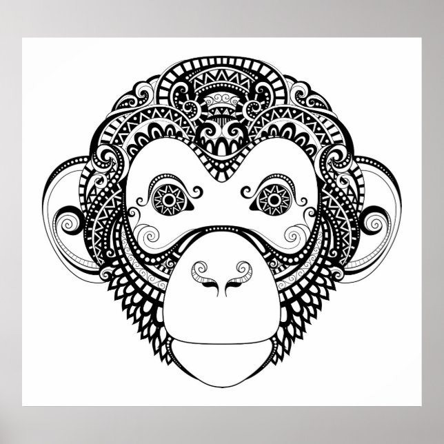Inspired Monkey Design 2 Poster (Front)