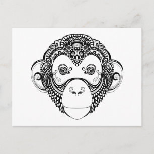 Inspired Monkey Design Postcard