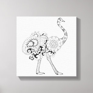 Inspired Ostrich 6 Canvas Print