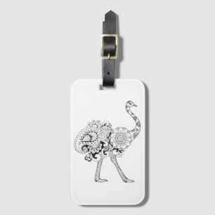 Inspired Ostrich Luggage Tag