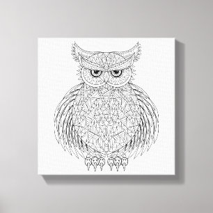 Inspired Owl Bird Totem 6 Canvas Print