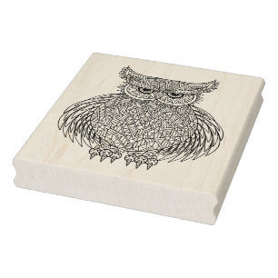 Inspired Owl Bird Totem Rubber Stamp