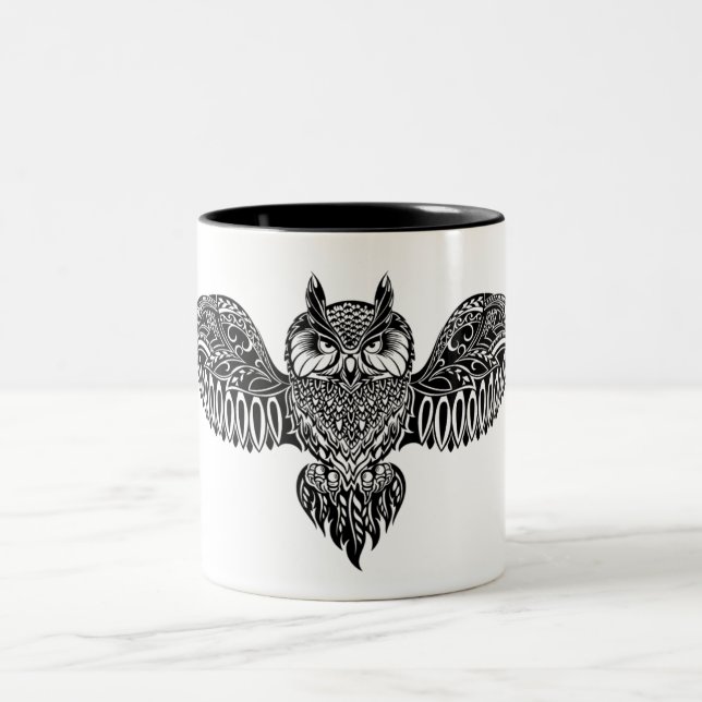 Inspired Owl Two-Tone Coffee Mug (Center)
