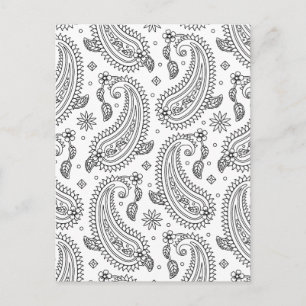 Inspired Paisley Design Postcard