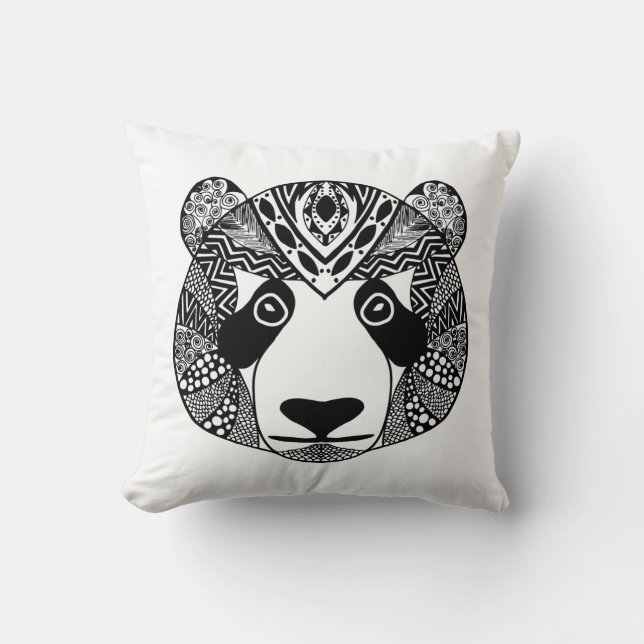 Inspired Panda Throw Pillow (Front)