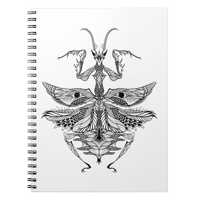Inspired Praying Mantis Notebook (Front)