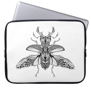 Inspired Psychedelic Stag-Beetle Laptop Sleeve