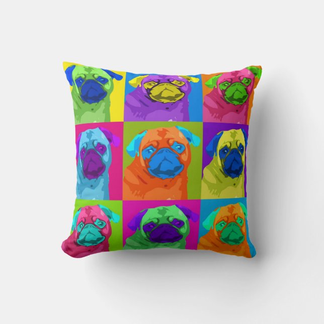 Inspired Pug Pillow (Front)