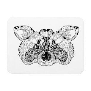 Inspired Raccoon Magnet