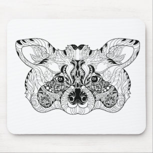Inspired Raccoon Mouse Pad