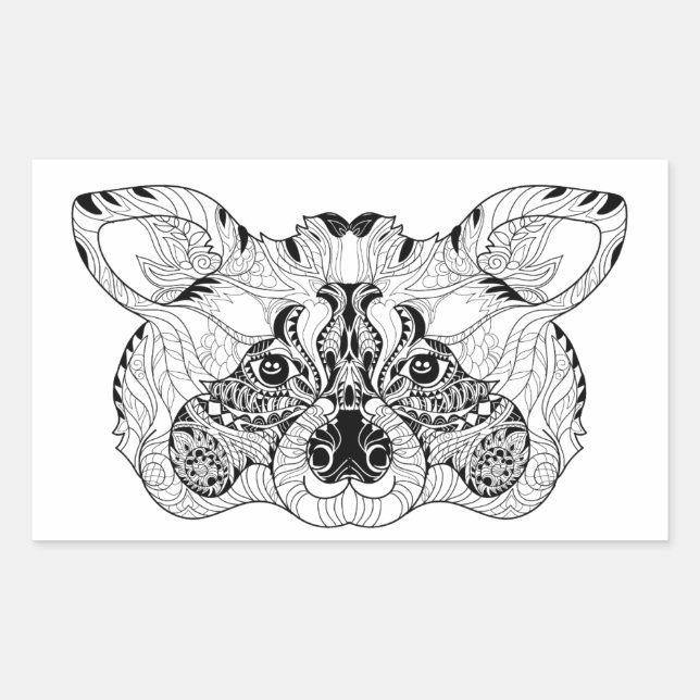 Inspired Raccoon Sticker (Front)