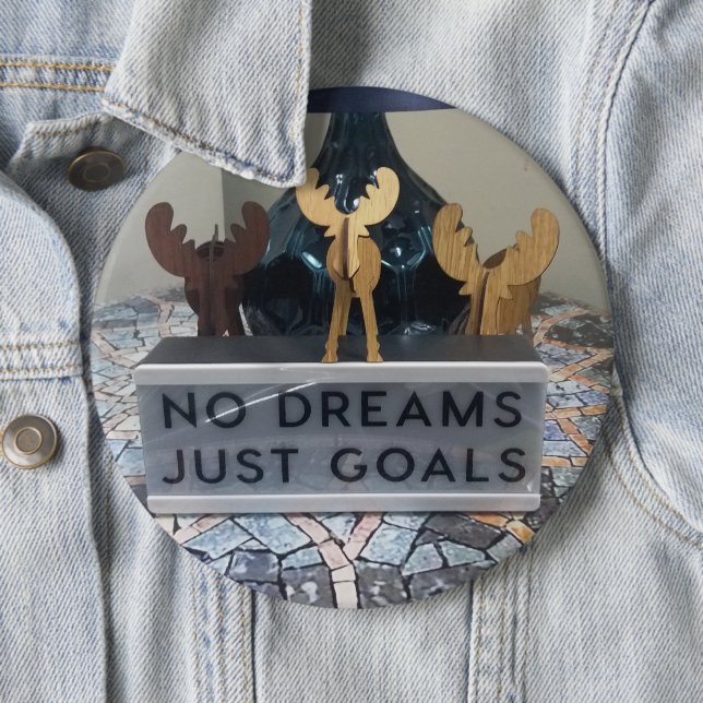 Inspired Reindeer Dreams: A Motivational Holiday 6 Inch Round Button (In Situ)