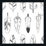 Inspired Retro Feather Pattern 2 Poster<br><div class="desc">Vector feather background| © and ® Bigstock® - All Rights Reserved.</div>