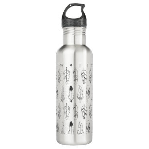 Inspired Retro Feather Pattern 710 Ml Water Bottle