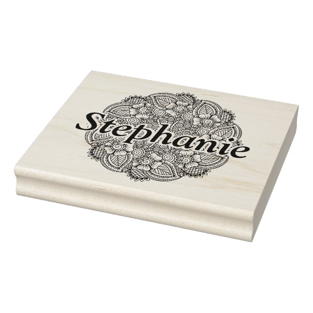 Inspired Round Design Rubber Stamp (Stamp)