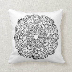 Inspired Round Design Throw Pillow
