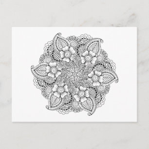 Inspired Round Element Postcard