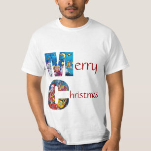 INSPIRED SANTA  WITH CHRISTMAS GIFTS MONOGRAM T-Shirt