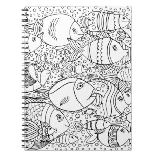 Inspired School Of Fish Notebook