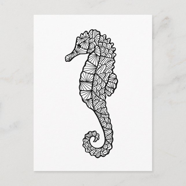 Inspired Sea Horse Postcard (Front)
