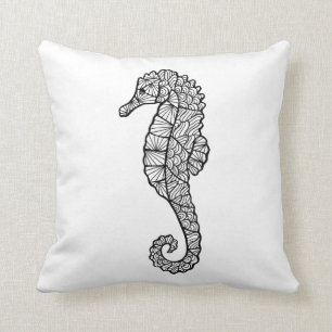 Inspired Sea Horse Throw Pillow