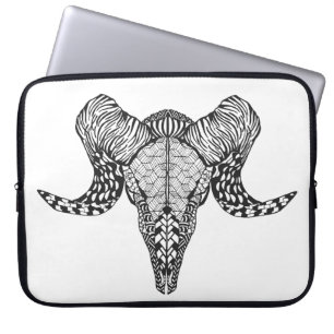 Inspired Sheep Skull Laptop Sleeve