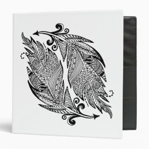 Inspired Sketch Of Feathers Binder