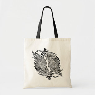Inspired Sketch Of Feathers Tote Bag