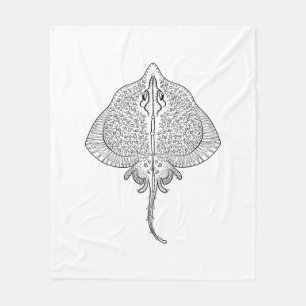 Inspired Stingray Totem Fleece Blanket
